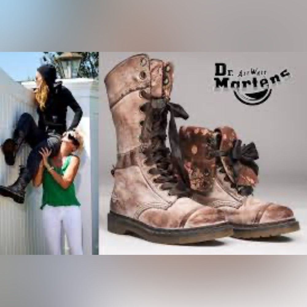 Dr. Martens Tall Boots TRIUMPH Waxed 1914 BROWN MASSAI- Size 6 Like New
